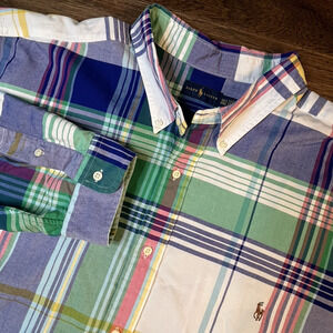 Polo Ralph Lauren Plaid Oxford Men’s 4XLT Long Sleeve Button Down Shirt NWT $110